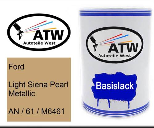Ford, Light Siena Pearl Metallic, AN / 61 / M6461: 500ml Lackdose, von ATW Autoteile West.